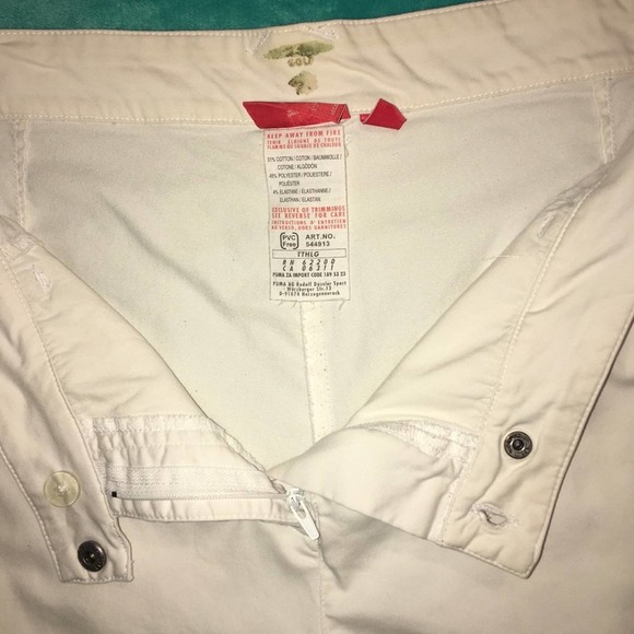 Puma Golf Pants Med White Stretch Snap Zip Button - Picture 12 of 16